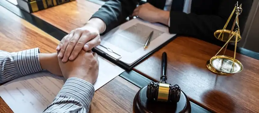 South Carolina personal injury lawyer meeting with an injured client